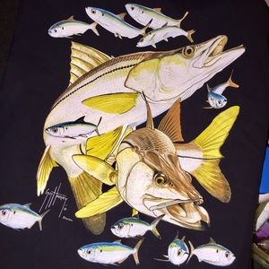 Black Guy Harvey Snook Shirt